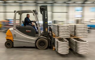 Tebunus Veilig en vakkundig op de heftruck